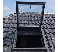 Tragaluz De Techo,Sótano Ventanas,Cubierta De Tragaluz De Vidrio Templado,Trampilla De Mantenimiento Del Techo,Adecuado Para Sótanos,Solarios Y Áticos.(80 * 80cm/31.5 * 31.5in)