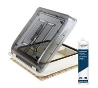 Tragaluz Fiamma Ventana 40x40cm Transparente Trampilla + Apagón Persianas,