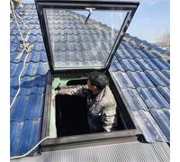 tragaluz para techo de casa Tragaluces Con Ventilación Manual Para Techos De Casas, Cubierta De Escotilla De Techo Transparente De Aluminio Para Cobertizo De Solárium, Puerta De(40x40in/101x101cm)