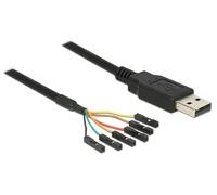 Tragant Handels- und Beteiligungs GmbH DeLock - Encabezado USB 2.0 A > TTL de 6 Pines, 1,80 m (5 V), Color Negro