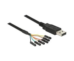 Tragant Handels- und Beteiligungs GmbH DeLock - Encabezado USB 2.0 A > TTL de 6 Pines, 1,80 m (5 V), Color Negro