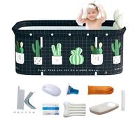 Tragbare Faltbadewanne, Ganzkörperbadewanne, Freistehende, Nicht Aufblasbare -Doppelablauf-Design para Oder Heißes Bad, 47.24 X 21.65 X 19.69 pulgadas