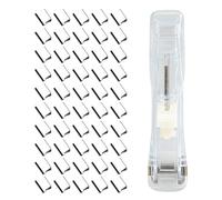 Tragbarer Klammerspender, Push-Hefter Set Mit 50 Clips Für Büro & Schule
