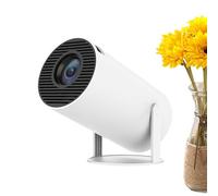 Tragbarer Projektor | 4K Full HD kabelloser Heimprojektor | Schnelle drahtlose Verbindung, Filmprojektor für Innenbereich mit HiFi-Lautsprecher und um 180 Grad drehbarem Ständer, Mediaplayer für T