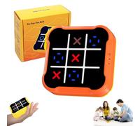 Tragbares Tic-Tac-Toe-Puzzlespiel, Electronic Tic Tac Toe Bolt Game, Tateti Juego, Electronic 4-in-1 Portable Handheld Puzzle for Memory Growth, Toys Board Games for Kids and Adults (Orange)