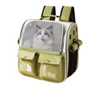 Trage Rucksack - Katzen Transport Tasche 38 x 38 x 26 cm, Tier Reise Rucksack 1000 g | Oxford Stoff Belueftete Transport Loesung Komfort Tragesystem, Sichere Katzen Hunde Reiseausruestung