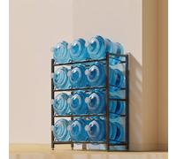 TRAGLO Estante para Enfriador de Agua, Organizador de Botellas de 3, 4 o 5 Niveles para garrafas de 5 galones, Soporte Resistente para Botellas de Agua(Negro,93x35x120cm)