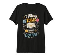 Traigo Ideas y Cafe Pensadores Creativos Camiseta Premium