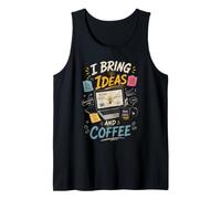 Traigo Ideas y Cafe Pensadores Creativos Camiseta sin Mangas