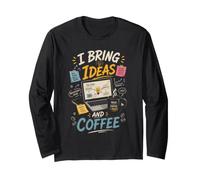 Traigo Ideas y Cafe Pensadores Creativos Manga Larga