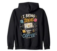 Traigo Ideas y Cafe Pensadores Creativos Sudadera con Capucha