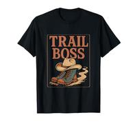 Trail Boss Western Camping & Senderismo Diseño al Aire Libre Camiseta