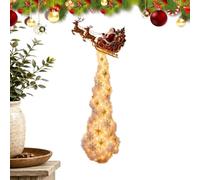 Trail Light Christmas Wall - LED Cascading Accent, Battery Warm For Home | 100cm Length Wood Cotton | AA Battery Operated Glow | Festive Waterfall Light For Living Room, Balcony, Game Room, Hotel
