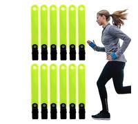 Trail Markers with Clips, Fluorescent Label Holder Glow Clips, PVC, Metal Night-n-Day Marking Tacks, High-Visibility Hunting Reflector 12pcs for Hiking and Outdoor Adventures, 10.3x1.4x1.5cm