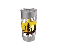 Trail Run "Corre hacia lo salvaje" Vaso térmico de acero inoxidable de doble pared