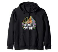 Trail Runner Eat Miles Spit Dirt Mountain Sudadera con Capucha