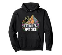 Trail Runner Eat Miles Spit Dirt Mountain Sudadera con Capucha