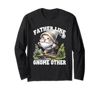 Trail Runner Papa Gnome For Fathers Day Funny Dad Saying Manga Larga