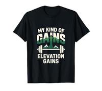 Trail Running Elevation gana diseño de barra de montaña Camiseta