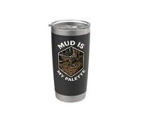 Trail Running Hiking Mud Is My Palette Vaso térmico de acero inoxidable de doble pared