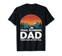 Trail Running Papá Encontrando Paz En Cada Sendero Camiseta