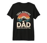 Trail Running Papá Encontrando Paz En Cada Sendero Camiseta Premium