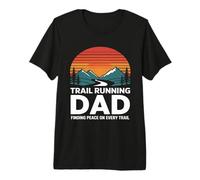 Trail Running Papá Encontrando Paz En Cada Sendero Camiseta Premium