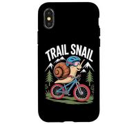Trail Snail Mountain Bike MTB Ciclismo Divertido Rider Carcasa para iPhone X/XS