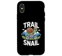 Trail Snail Mountain Bike Rider Ciclismo Senderos MTB Carcasa para iPhone X/XS
