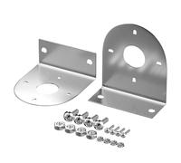 Trailer Bracket - Light Mount Plate for Vehicle Wiring | L Shape Stainless Pair with Pre Drilled Slots & Secure Hardware Kit for Truck Underglow, Tail Lighting, Roof Markers and Auxiliary Installation