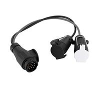 Trailer Connector 13 to 7 Pin Adapter | N & S Type Brass Components for Dependable Towing | 13 Pin to 7 Pin Adapter Lead for Trailers/Trucks/Caravans