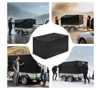 Trailer Cover - Oxford Cloth Protector For Travel Trailers | 420D Oxford Cloth Material with Thickened Waterproof Design, Perfect For Long Trips, Adventure, Camping, Cold Weather, Winter