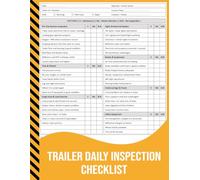Trailer Daily Inspection Checklist: Pre-Trip Safety & Maintenance Log Book for Commercial Drivers, Trucking Fleets & Logistics Operators.