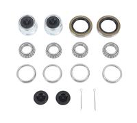 Trailer Hub Wheel Bearing Kit, 2 Sets Boat Trailer Axle Hub Wheel Bearing Kit Grease Seals 1.98in Dust Caps Fit for 1-1/16in 2000 to 2200 Lbs Axle - Durable and Easy to Install