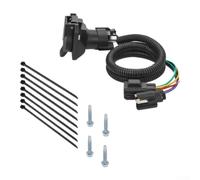 Trailer Wire Arnés de 7 pines ABS de plástico Negro | Ajuste perfecto para Ford F-250/F-350, 2020-2024, fábrica de 7 vías, fácil de reemplazar, duradero