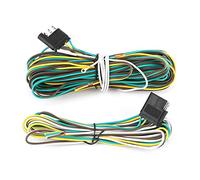 Trailer Wiring Harness Extension Kit 36 FT, 4 - Wire 4 - Flat 4 - Pin with Male Female Plug, Marine Grade SAE J1128 for Light - Duty Trailers