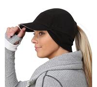 TrailHeads The Trailblazer Adventure Hat Gorra para Cola de Caballo para Mujer, de Forro Polar, con Calentador de Orejas desplegable