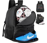 TRAILKICKER Bolsa de fútbol Mochila para Pelota de fútbol, Mochila de Baloncesto, Bolsa de Voleibol, Accesorios de fútbol, Mochila Deportiva, Color Negro
