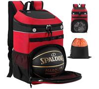 TRAILKICKER Mochila de baloncesto para hombres y mujeres, bolsa de fútbol con compartimento para pelotas, bolsa de zapatos, mochila deportiva para gimnasio