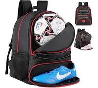 TRAILKICKER Mochila de Malla Negra para Baloncesto, fútbol, Voleibol, con Compartimento para Pelota y Zapatos, para niños, niñas, Hombres y Mujeres, Bolsa de Equipo de Pelota, Todos los Lugares