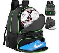 TRAILKICKER Mochila de Malla Negra para Baloncesto, fútbol, Voleibol, con Compartimento para Pelota y Zapatos, para niños, niñas, Hombres y Mujeres, Bolsa de Equipo de Pelota, Todos los Lugares