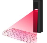 Trailrest Bandeja Teclado Deslizante Teclado Virtual Smartphone Bluetooth Proyección iPad Android Compatible Mini Inalámbrico para Teclado iOS Teclado Tooth Pequeño (Black, One Size)