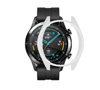 Trailrest Correa De Reloj Hombre Adecuado para Watch 2 (46 mm) Reloj Inteligente TPU Funda Protectora de Color Pulseras para Hombres (White, One Size)