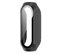 Trailrest Muñequeras Muñequeras Mujer Compatible con Xiaomi Mi Band 7 Estuche Protector PC + Estuche Protector de película templada Cubierta de Reloj Ver Pulseras para Hombres (A, One Size)