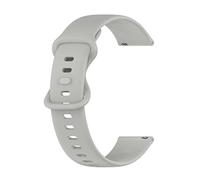 Trailrest Pulseras Bandas De Goma Adecuado para Galaxy Watch4 Correa de Reloj de Silicona Pulsera 20mm 6,1-9in Pulseras De Plástico para (Grey, One Size)