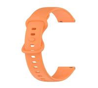 Trailrest Pulseras Bandas De Goma Adecuado para Galaxy Watch4 Correa de Reloj de Silicona Pulsera 20mm 6,1-9in Pulseras De Plástico para (Orange, One Size)