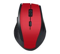 Trailrest Ratón Cable Juego Inalámbrico actualizado para PC 6 Botones USB 2.4ghz - Notebook Pro Ratón Grande (Red, One Size)