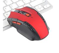 Trailrest Ratón Pequeña Ratón 2.4GHz Inalámbrico 6 Teclas 2000 DPIJuego Home Office Diseño Ergonómico Ratón Personalizada (Red, One Size)