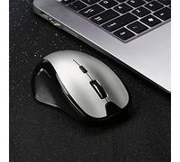 Trailrest Ratón Personalizada Ratón 2.4GHz Inalámbrico 6 Teclas Ajustable 2400DPI Juego de Ministerio del Interior Diseño Ergonómico Ratón Teledirigido (Silver, One Size)