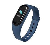 Trailrest Reloj Cuco Inteligente Fitness M5 Pulsera Inteligente Oxígeno sanguíneo Ejercicio Pantalla Color Reloj Inteligente Pulseras Reloj Inteligente (Blue, One Size)